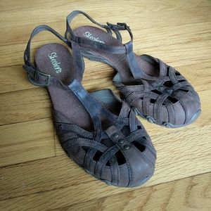 Probably new brown Skechers sandals size 9